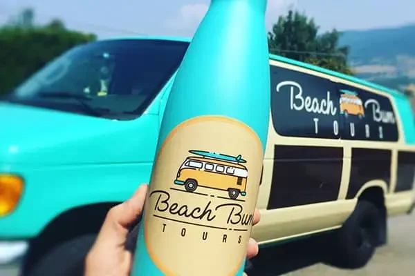 beach bum tour water bottle