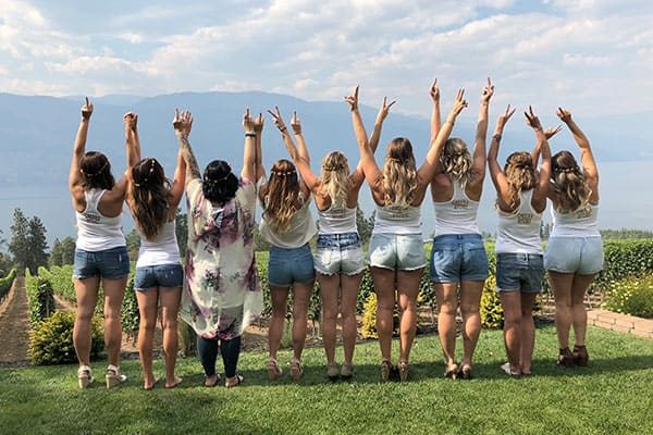 A bachelorette wine tour in Kelowna with Beach Bum Tours